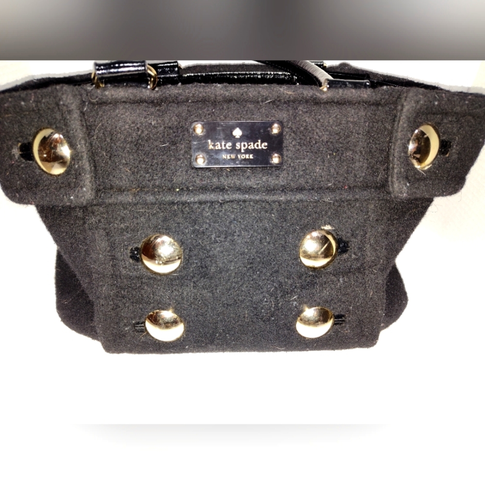 Kate Spade Black Wool Satchel